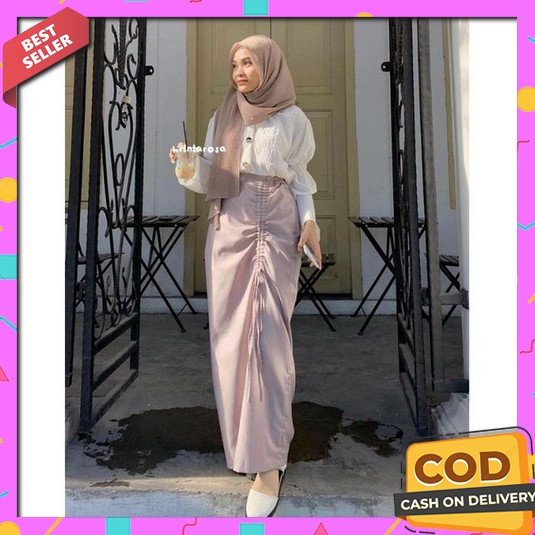 Rok Mini Korean Style Jumbo Olahraga Senam Jumba Aerobic Terbaru Kekin Rok Serut Satin /Shasha Skirt