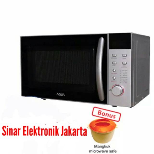 AQUA SANYO Microwave Oven AEM-S1812S. Kapasitas 17 Liter. Low Watt 400 Watt. Baru Bergaransi Resmi