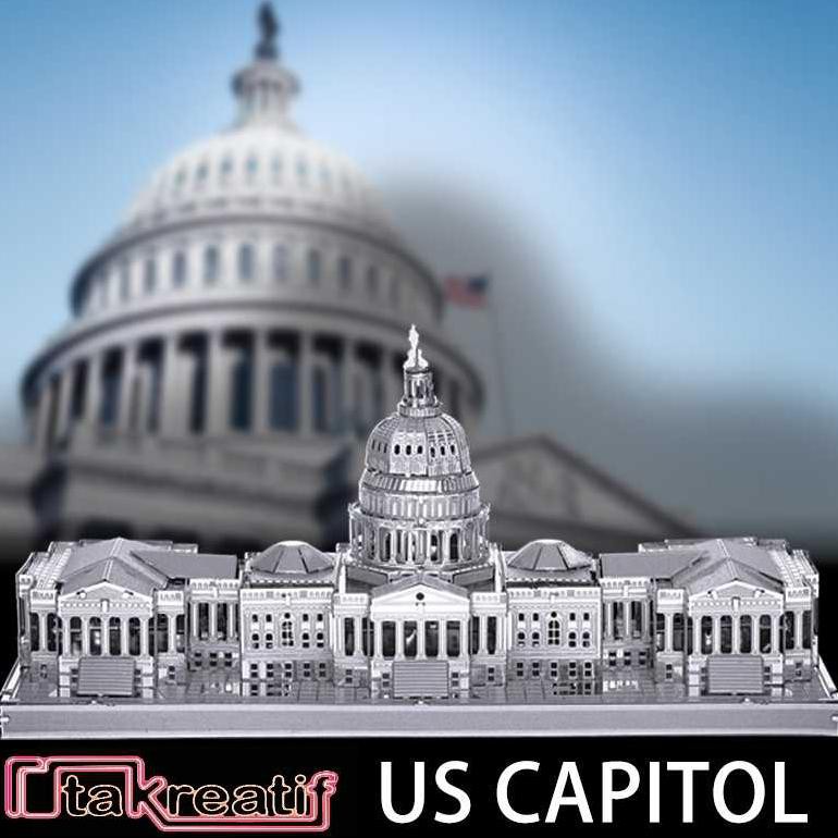 Puzzle 3D Metal Arsitektur US CAPITOL - Miniatur Bangunan Bersejarah