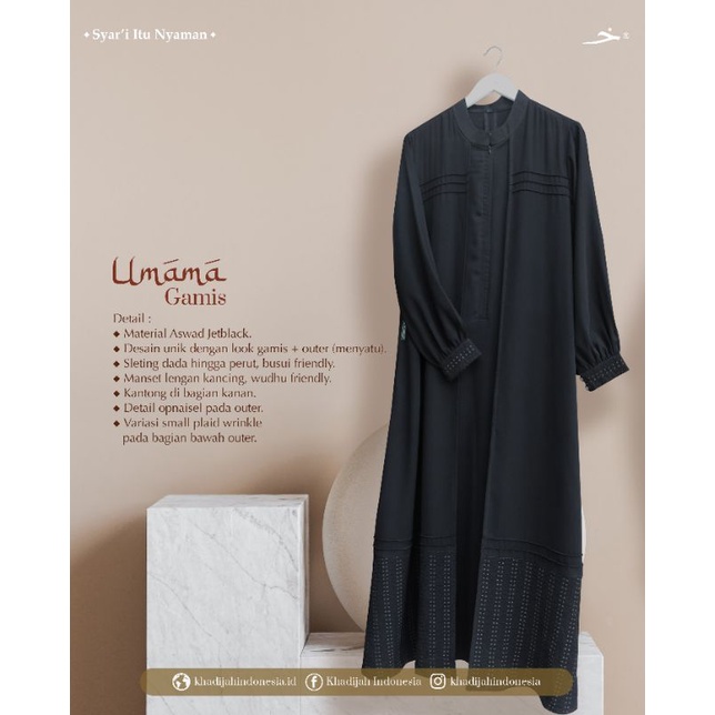 UMAMA Gamis Jetblack • Khadijah Indonesia #dhiyasyari #khadijahindonesia