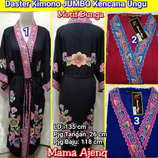 Daster Kimono Jumbo Batik Kencana Ungu