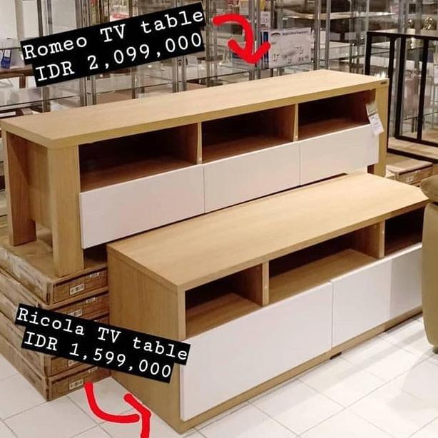 Ricola Tv Table - Meja Tv Informa Murah Minimalis - Rak Tv Putih Laurusmart
