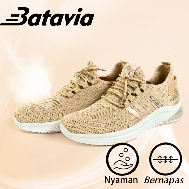 2023 terbaru sepatu pria import rajut sneaker Laki   premium bernapas olahraga   olahraga bebas biaya kirim  Batavia Shoes  B11 B12 B9 B10-B12 KHAKI