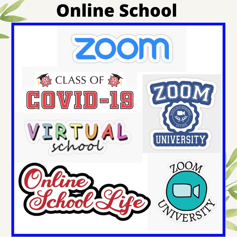 Sticker Online School Sticker Zoom Stiker School from home stiker sekolah aesthetic