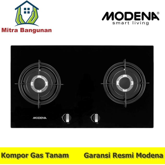 Kompor Gas Tanam 2 Tungku Modena Liscio Bh 0725