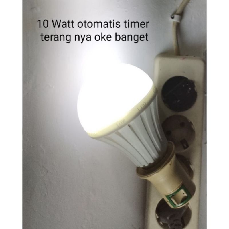 LAMPU LED TIMER OTOMATIS REMOTE 10W listrik irit
