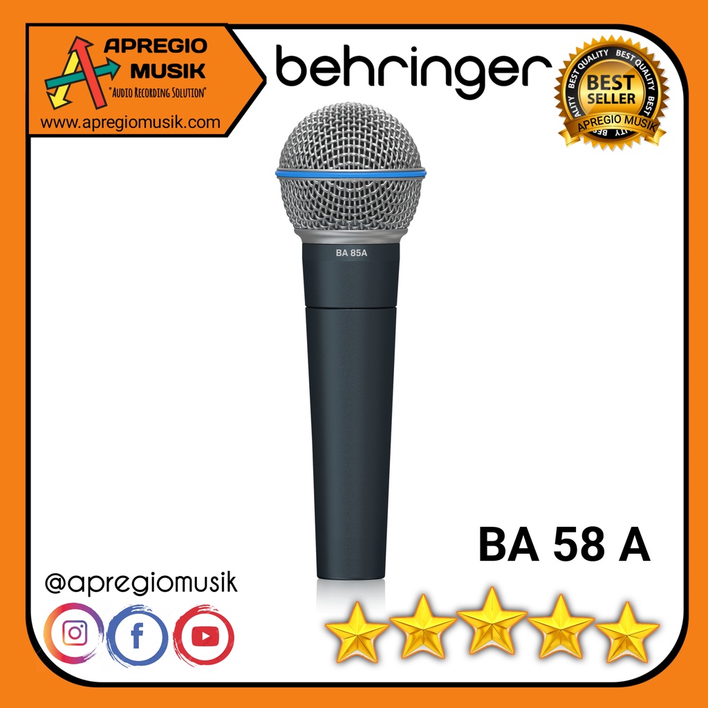 Behringer BA 85A BA85A BA 85 Microphone Vocal Dynamic ORIGINAL