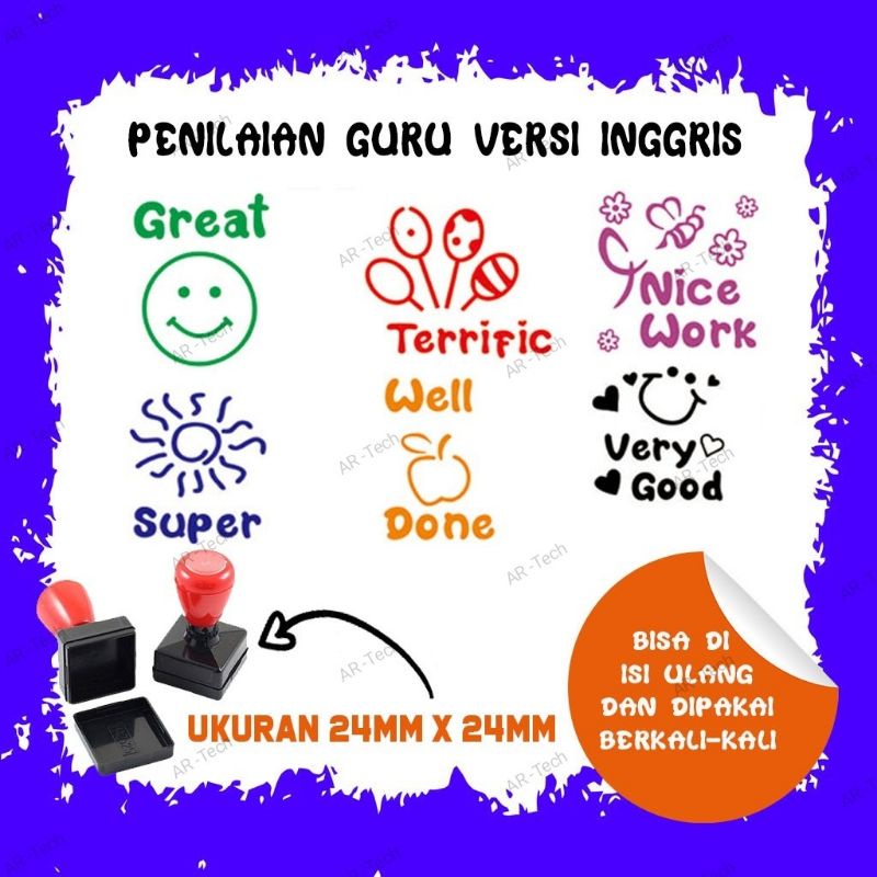 

Stempel Reward Penilaian Guru PAUD / TK / SD (Inggris)