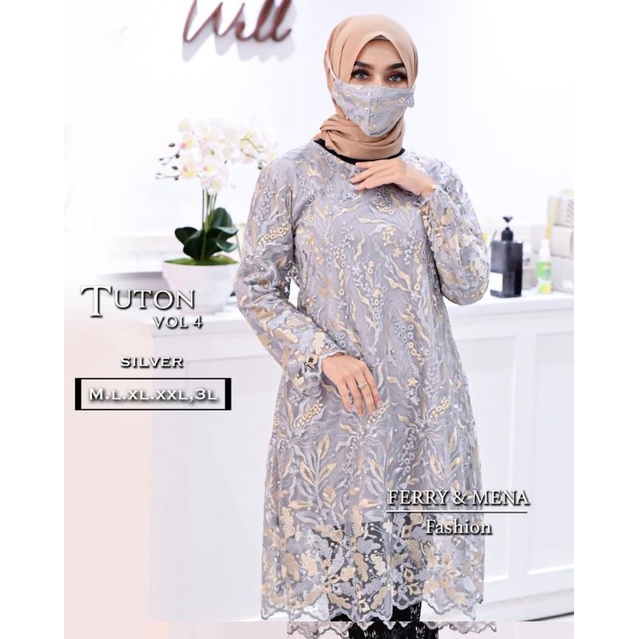 SETELAN TUNIK TULLE PADANG/TUNIK TUTON/TUNIK TERLARISSS