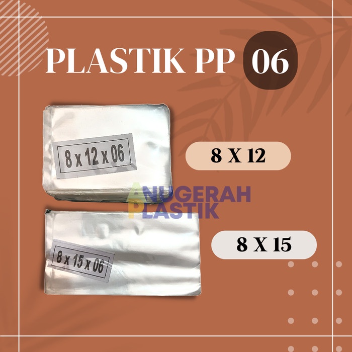 Plastik PP Bening Tebal 06 Ukuran 8x12 dan 8x15/ Plastik PP Snack