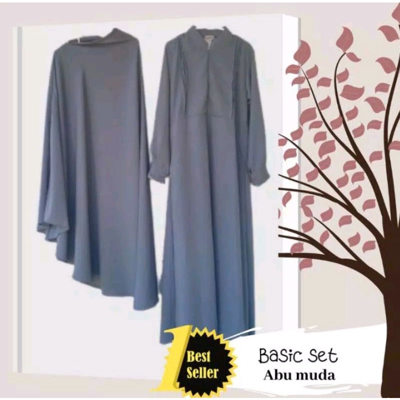 Set Basic gamis Khimar dan cadar by afhadahijrah