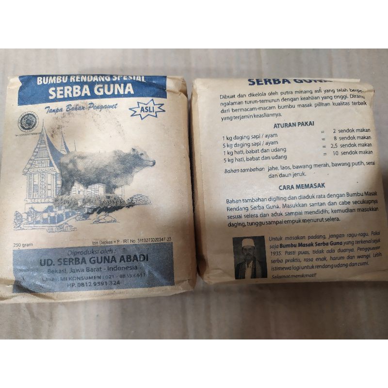 

BUMBU RENDANG SPESIAL SERBA GUNA 250GRAM BUMBU INSTAN