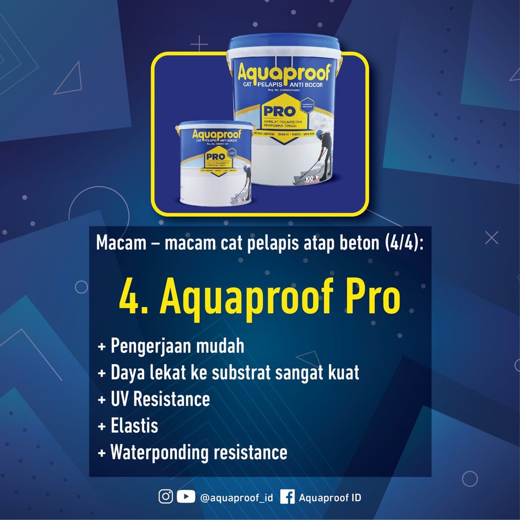 Cat Aquaproof Pro 20Kg Cat Pelapis Dak Anti Bocor Atap Genteng Talang Tanpa Pakai Sika107