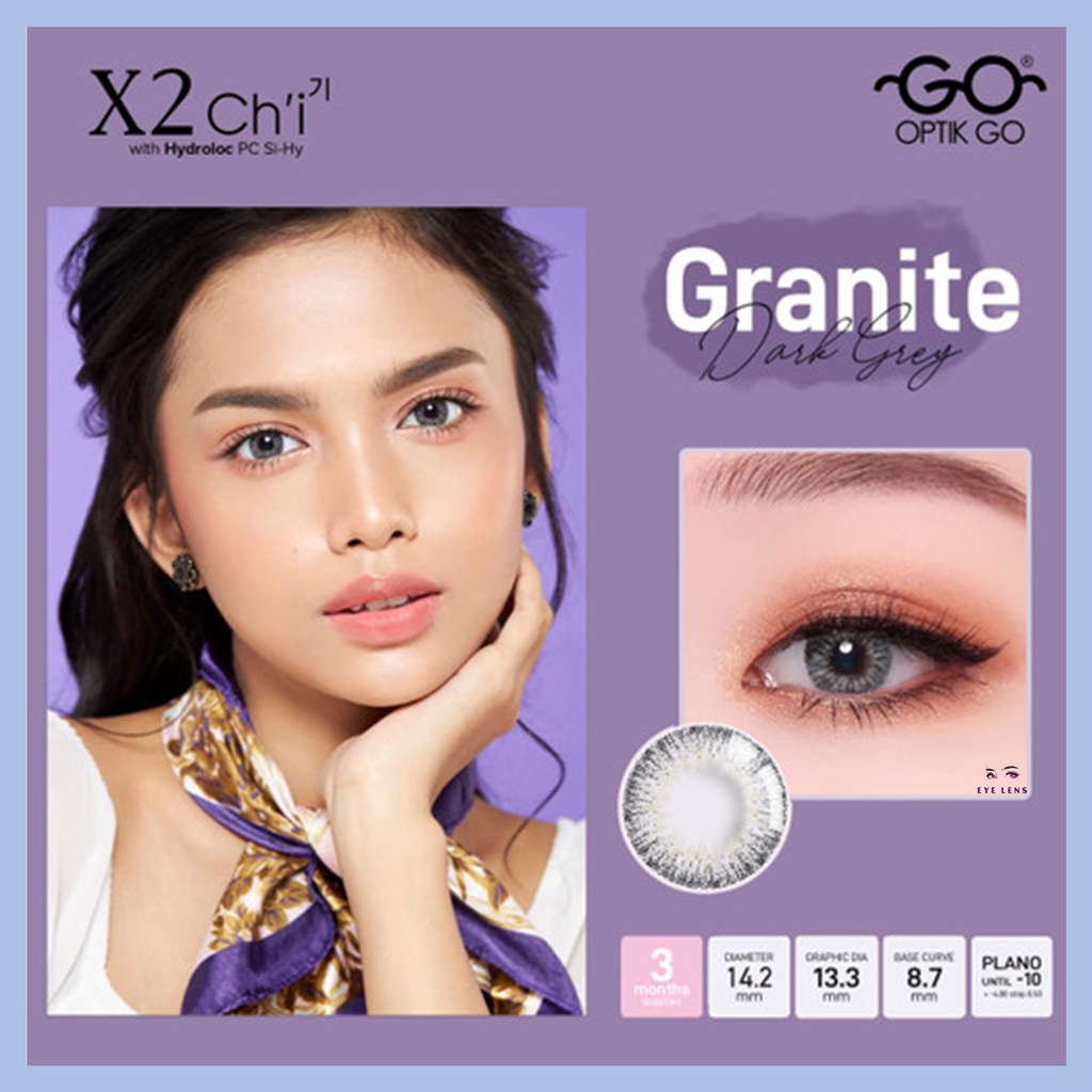 SOFTLENS X2 CHI PREMIUM SOFTLENS MINUS (-2.75 S/D -6.00) BY EXOTICON DIA 14.2MM FREE LENSCASE / Softlen Soflen Soflens