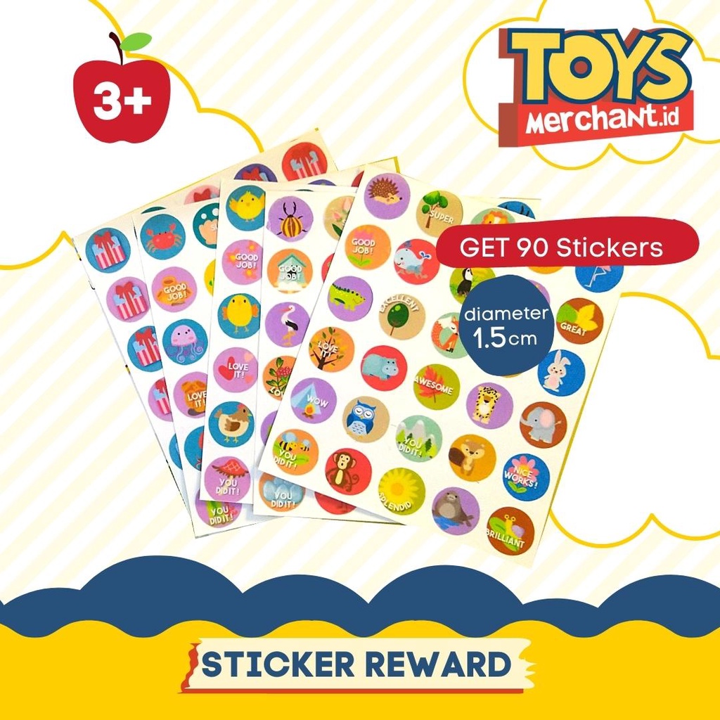 

Sticker Reward 90 pcs / stiker buku reward mainan anak sekolah