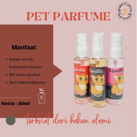 Parfum Pewangi Kucing 60ML Non Alkohol Parfum Grooming Kucing Clever Solutions Pelembut Bulu Wangi Tahan Lama