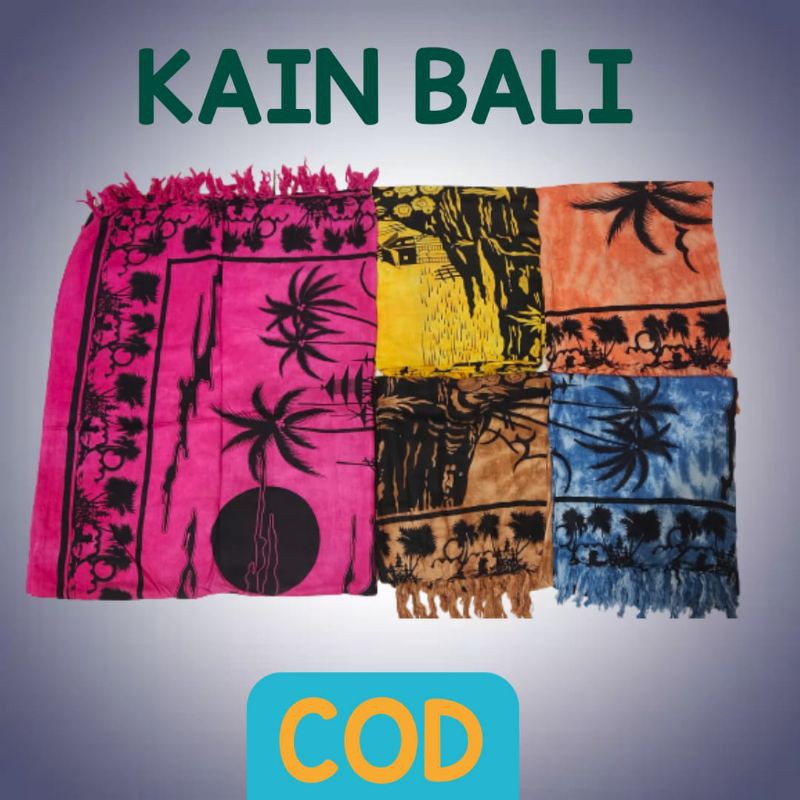 Kain Bali Pantai Motif Pantai 165 cm x 120 cm Rumbai sembilanmode