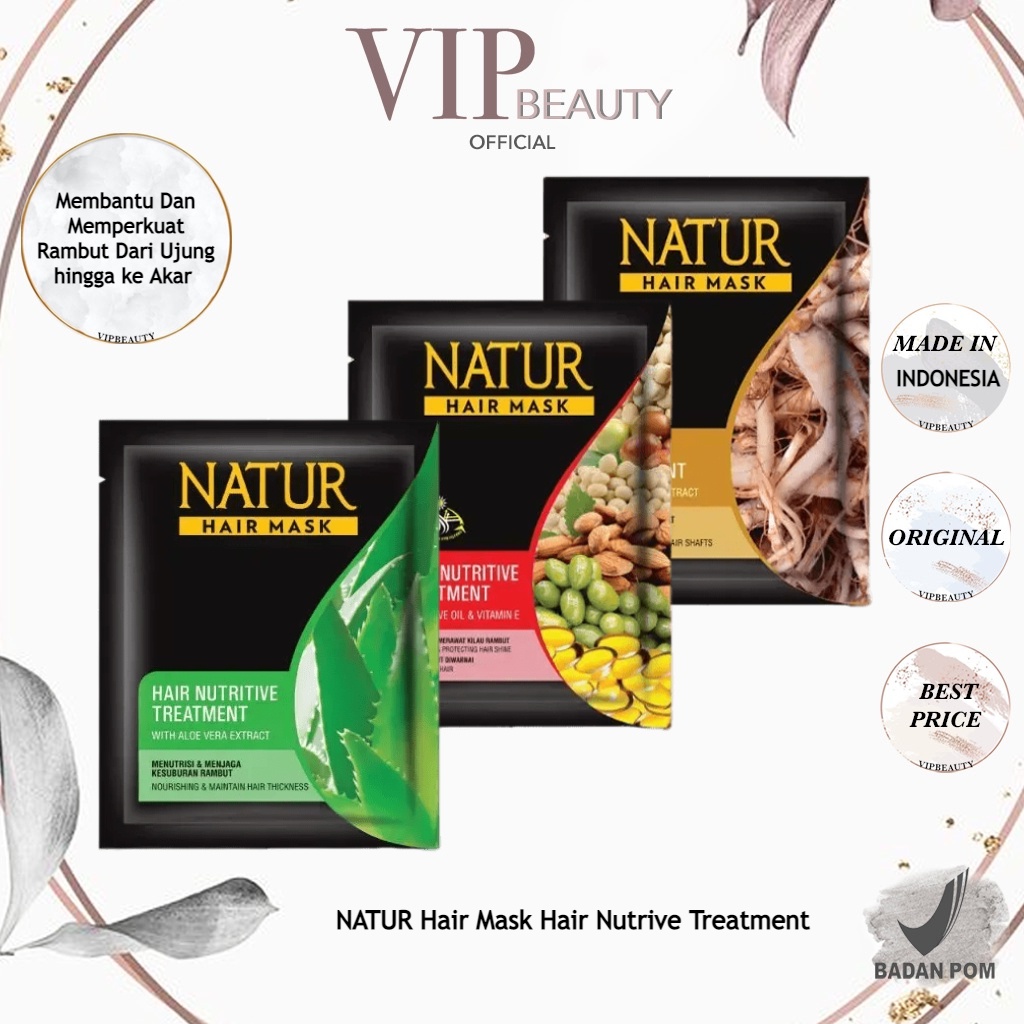 Jual NATUR Hair Mask Hair Nutrive Treatment Ginseng Extract Aloe