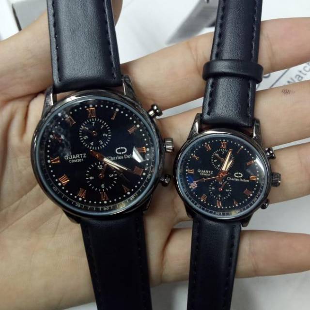 jam tangan charles delon couple anti air ORI