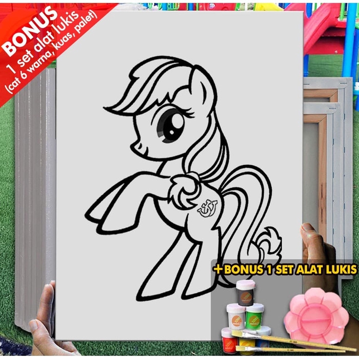 

Kanvas Lukis Coloring My Little Pony Cdg 30x40 cm MEL1132 Mewarnai Coloring