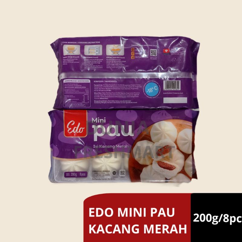 

Edo Mini Pau Isi Kacang Merah 200gram isi 8 pcs BAKPAO PAO MINI