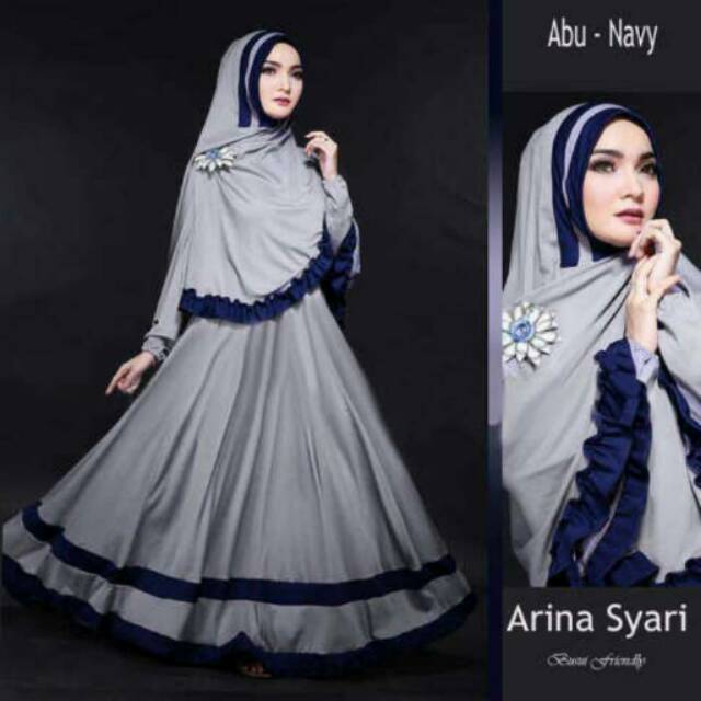 Gamis syari arina abu