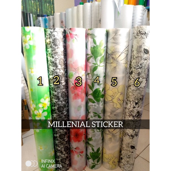 Stiker kaca jendela motif L 90cm, stiker kaca motif bunga, stiker jendela motif , sanblast motif
