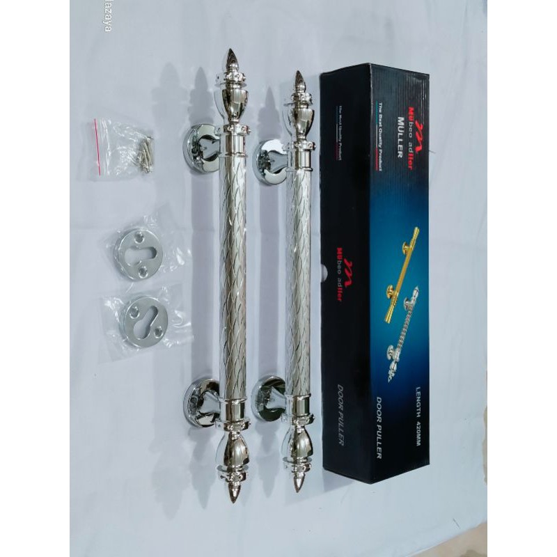 MULLER Handle pintu 42cm / gagang pintu / Tarikan pintu dot silver mewah /kualitas premium