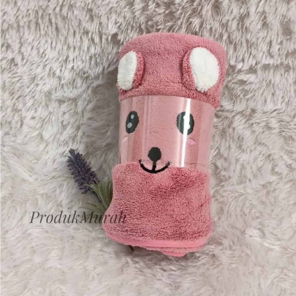 Handuk mandi kuping timbul anak 60x120cm dan 50x100cm daya serap tinggi dan lembut