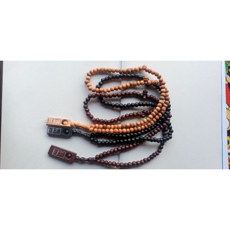 TASBEH KAYU ISI 99 BUTIR TASBEH KAYU TASBEH KALUNG