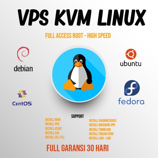 VPS Linux KVM Full Akses Admin &amp; Root