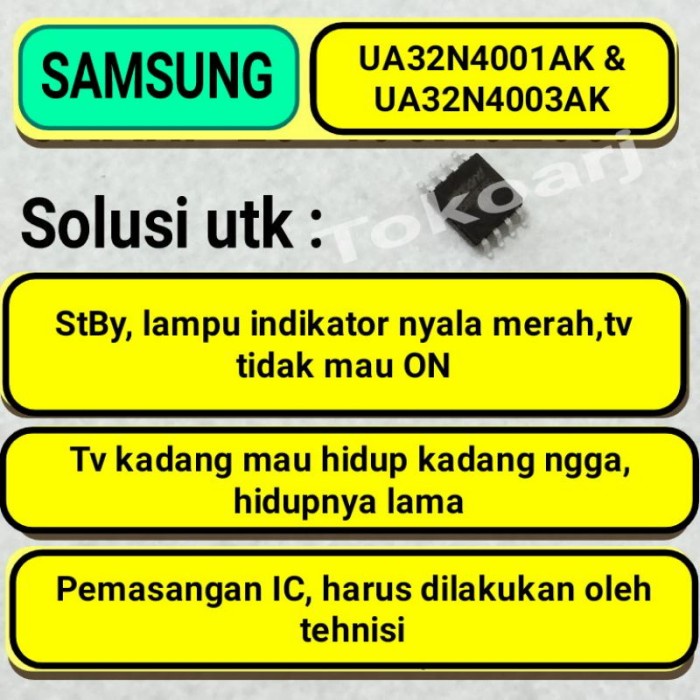 Ic eeprom eprom memory spi flash TV led Samsung ua32n4001 ua32n4003