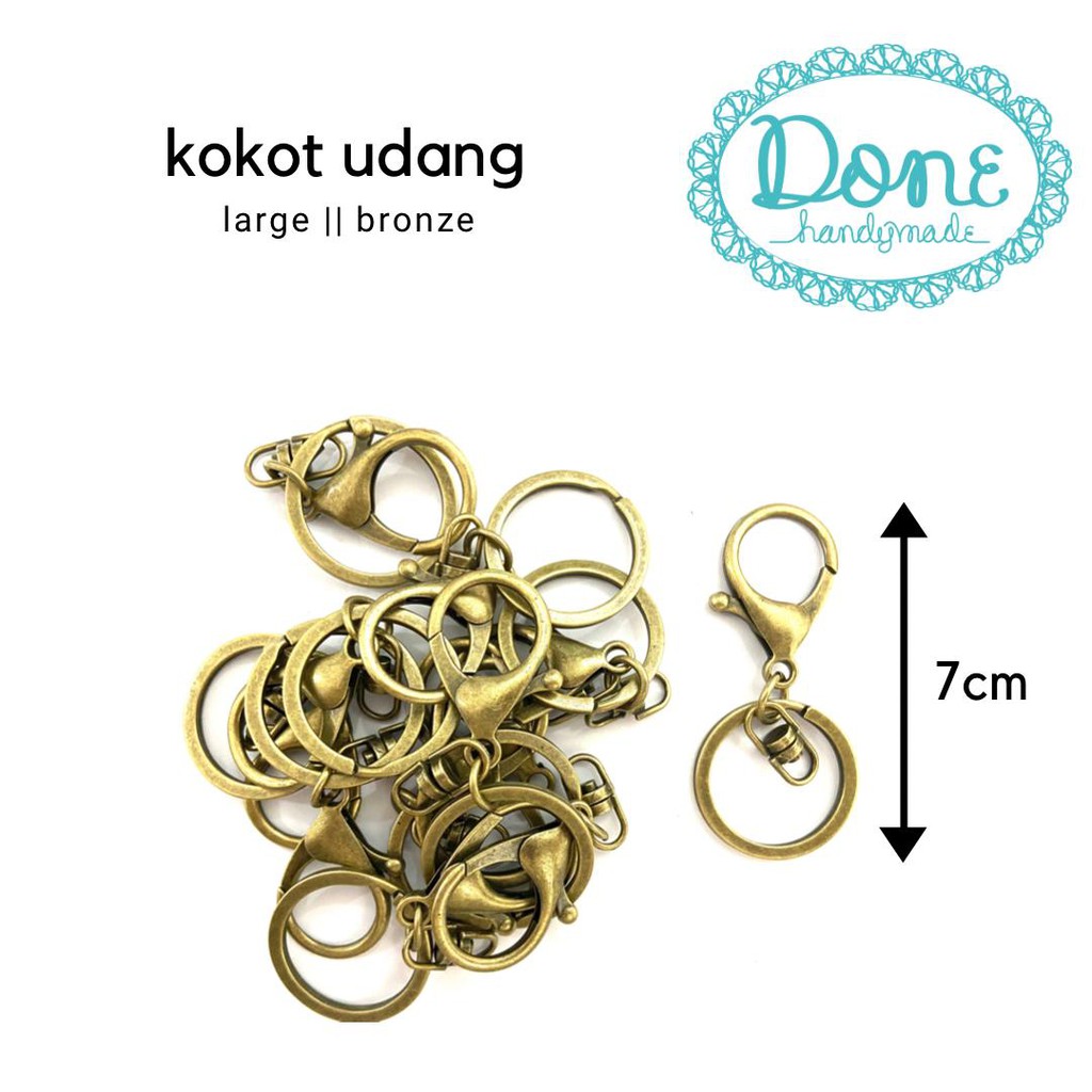 Clasp ukuran besar lobster keychain gantungan kunci clasp bronze kokot udang