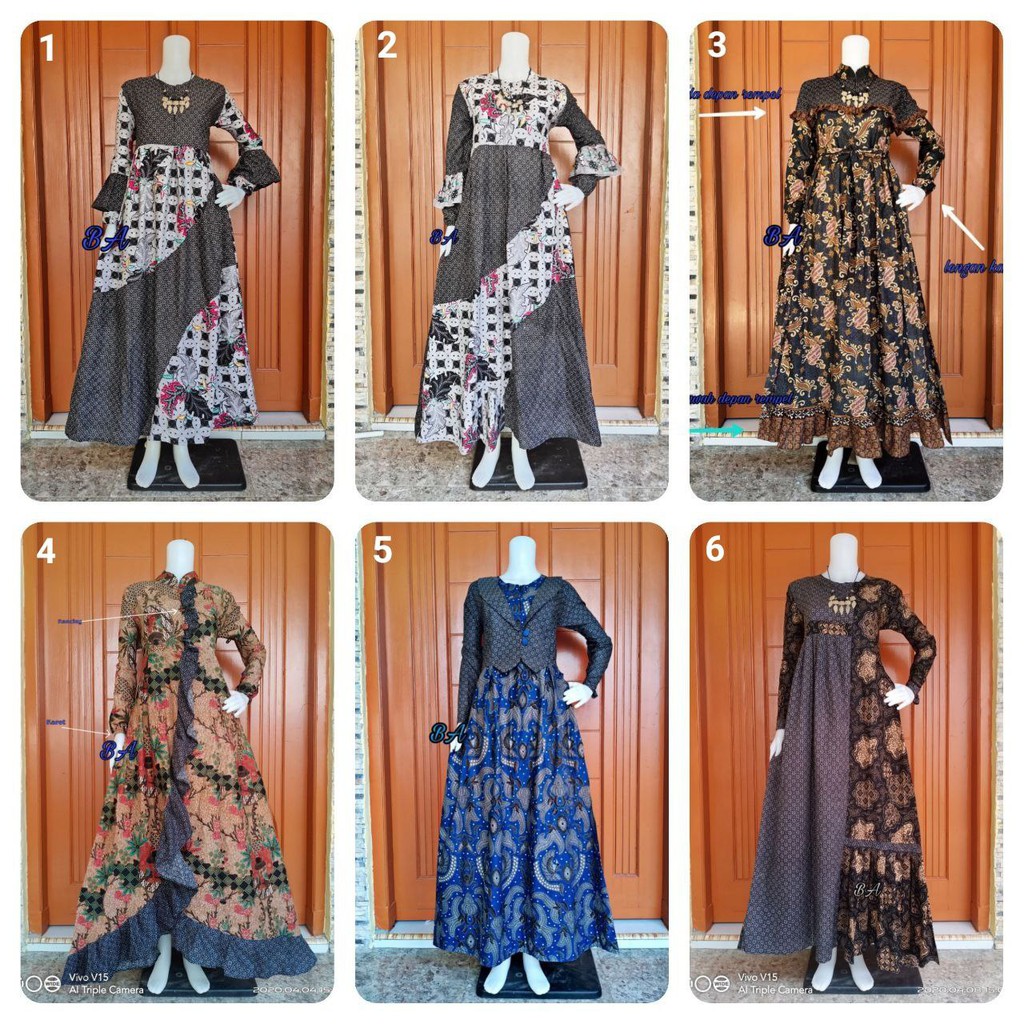 Gamis Batik  Kembang Rempel  Jazzy Shopee Indonesia