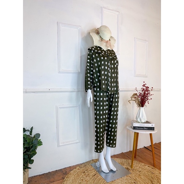 ONE SET RAYON FULL KANCING (PILIH MOTIF) / PIYAMA RAYON WANITA MURAH / PAJAMAS BUSUI / DAILY SET-KC 6