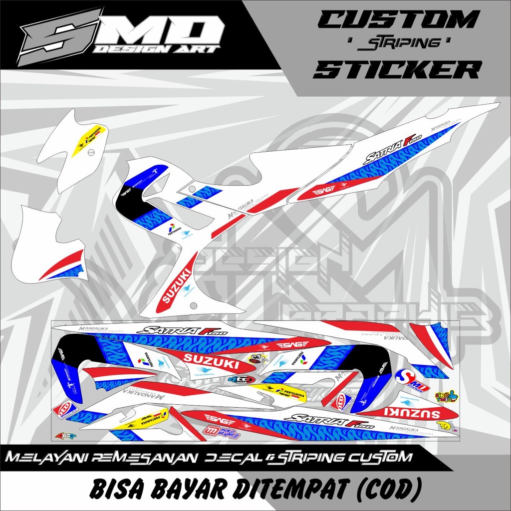 STRIPING VARIASI MOTOR SATRIA FU BARONG MANDALIKA