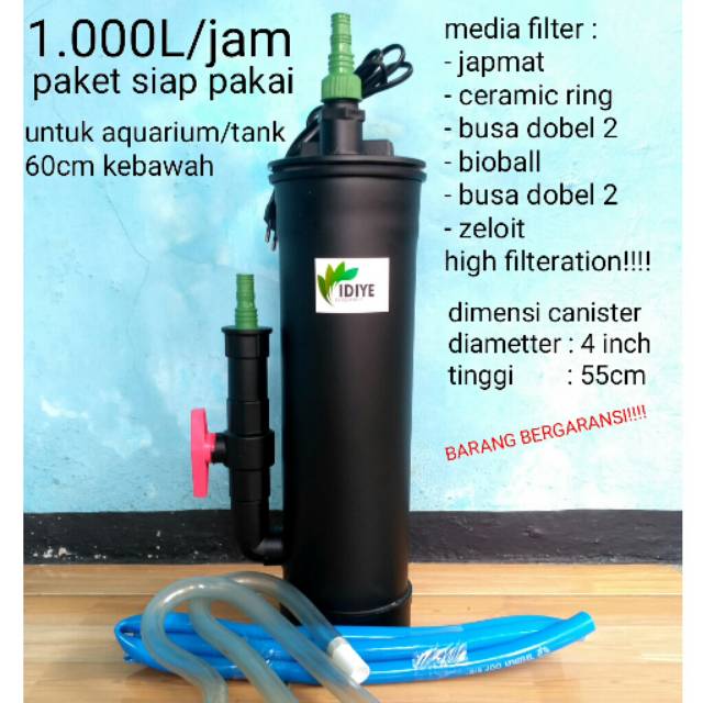filter canister/filter canister diy/filter canister 1000L/h fullset