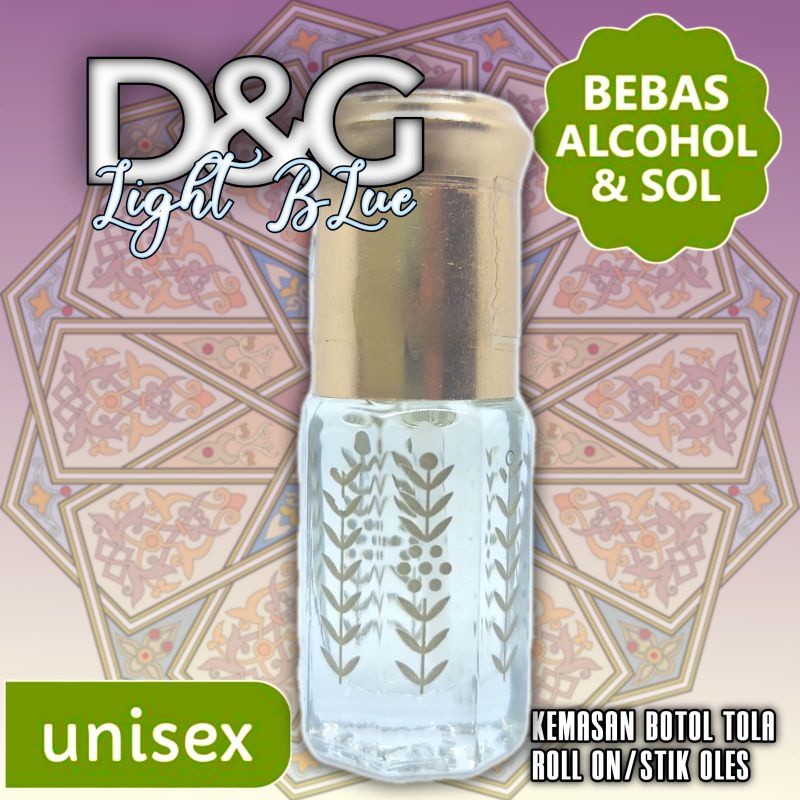 Parfum  Searah D&amp;*G Lig*ht Blue by SR Parfume Kemasan Tola Printing Padi / Batik Stik / Roll On Ukuran 3 , 6 , 12 ml Kualitas Grade Super Tahan Lama 100% Murni Tidak Mengandung Campuran Apapun