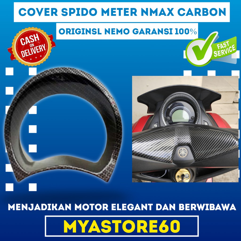 Cover Spido Spedo Meter Nmax Carbon NEMO / Tutup Spidometer Karbon