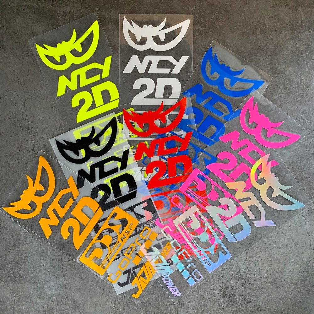 1set Stiker Spakbor Motor Reflektif Berik Gopro NCY Side Decal Helm Stiker Hias