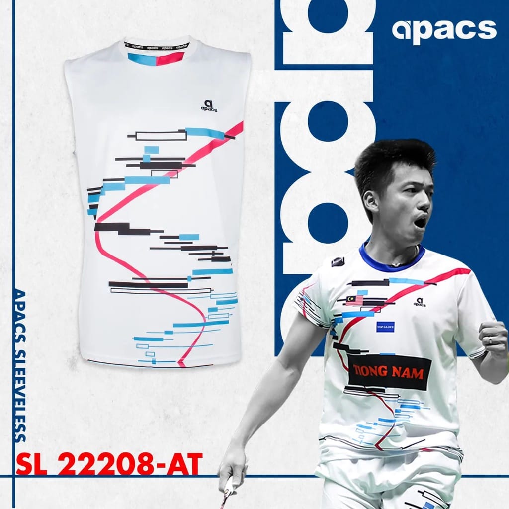 Baju Badminton Apacs Original Singlet SL22208 White