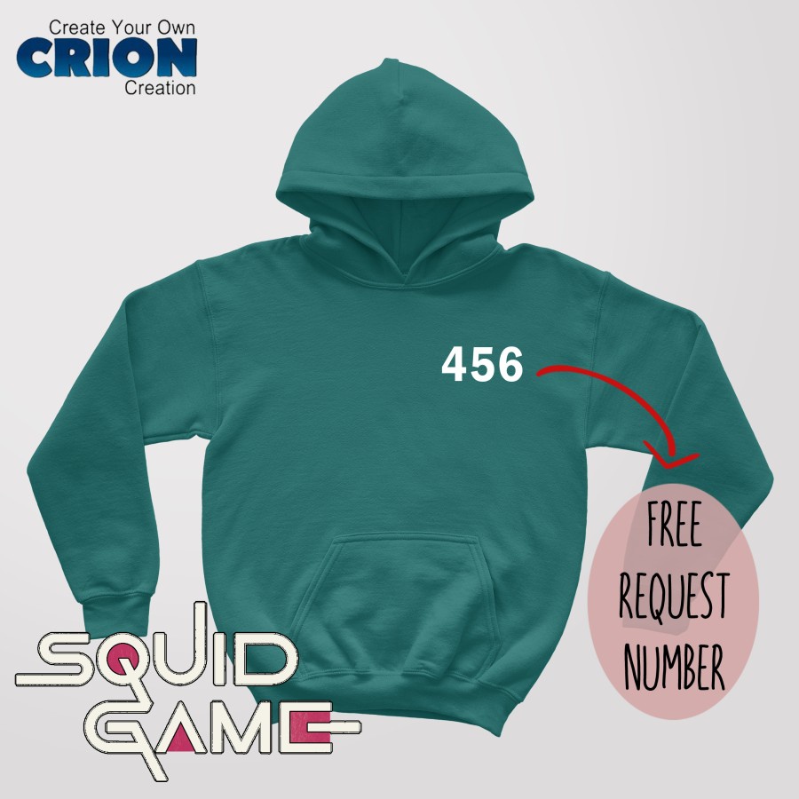 Jaket Sweater Hoodie - Netflix Korea Squid Game - Bisa Request Nomor - By Crion