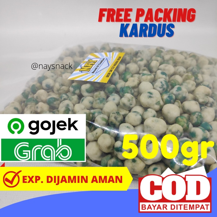 

Cemilan Murah Kacang Polong Ijo Tepung Isi Bersih 500 Gram Makanan Ringan Kiloan