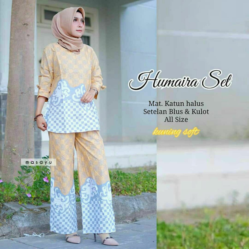 Hot Promo Setelan Kulot Blus Wanita Modern Kulot Batik Atasan Wanita