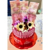 money cake / kue uang / kue duit / kado ultah surprise ulang tahun satu layer