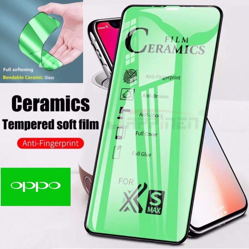 OPPO A1K/F5/F7/F9/F11/F11PRO/RENO2F/K3/RENO3/RENO4/A92/A52TEMPERED GLASS CERAMIC FILM FULL COVER FUL