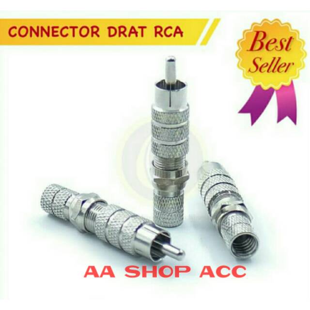 Jek Rca Drat Jack Conector Drat Rca Cctv 1 Set Original Taiwan Grade A