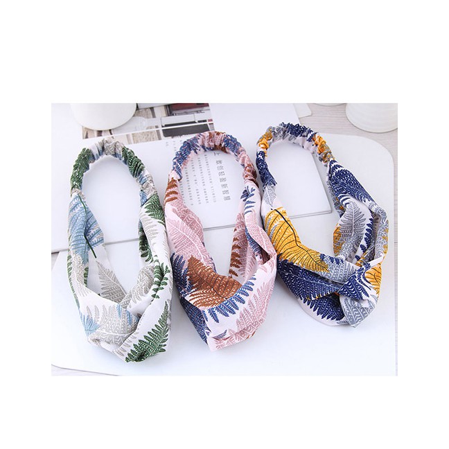 LRC Bando Fashion  Leaf Pattern Decorated Hairband