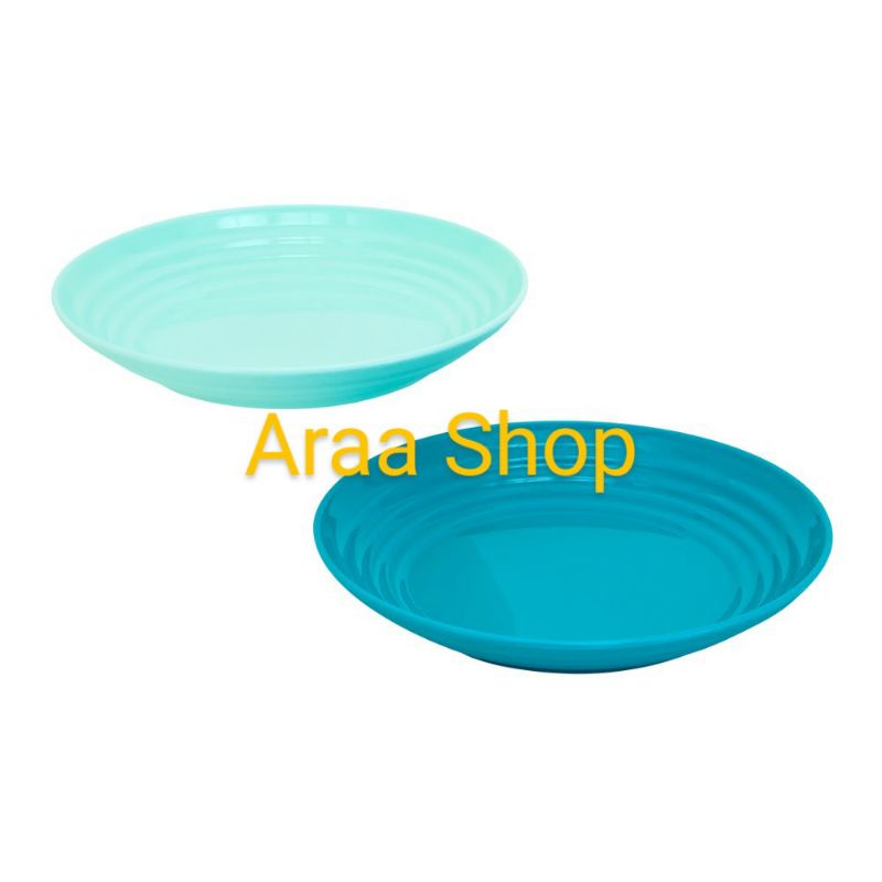 GREEN LEAF Piring Plastik Bulat Kecil TOSCANA Plate Lucent 7" inch (4071)