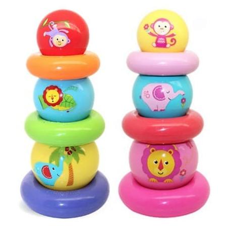 Fisher Price Rainbow Stacked Ball / Bola Bayi / Mainan Susun Bola